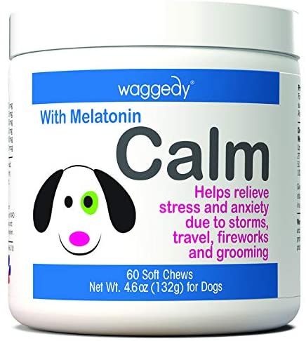 Waggedy Calm Stress & Anxiety Relief Melatonin Dog Supplement