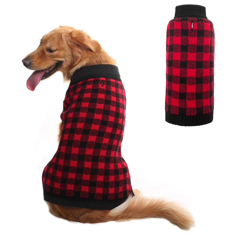 PUPTECK Plaid Style Dog Sweater