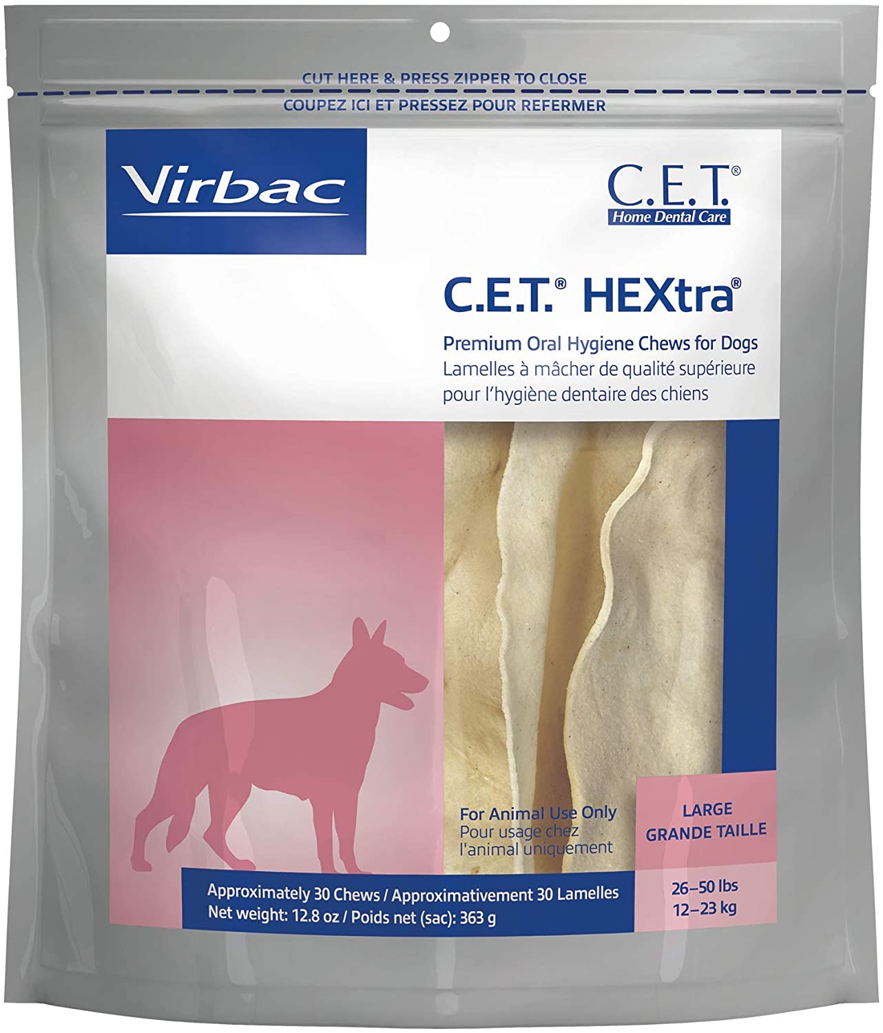 Virbac C.E.T. HEXtra Premium Dental Dog Chews By Virbac