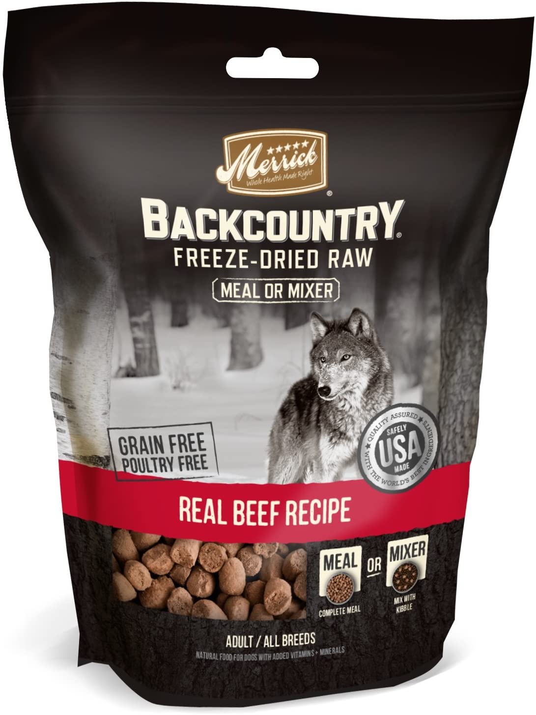 Merrick Backcountry Dried Raw Meal Mixer, Beef