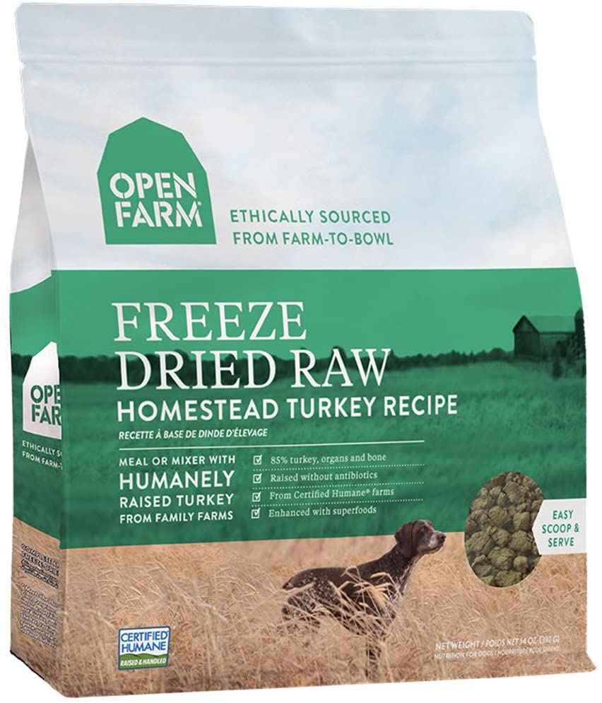 Open Farm Freeze Dried Raw Dog Food, Turkey