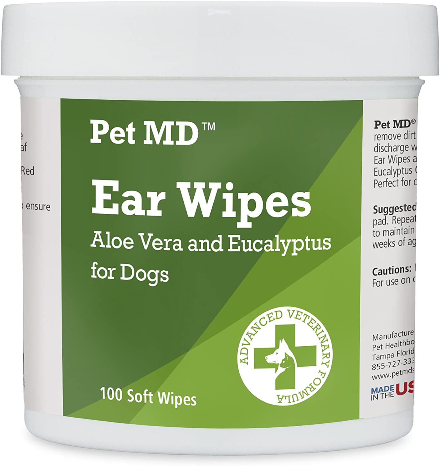 Pet MD Ear Wipes for Dogs