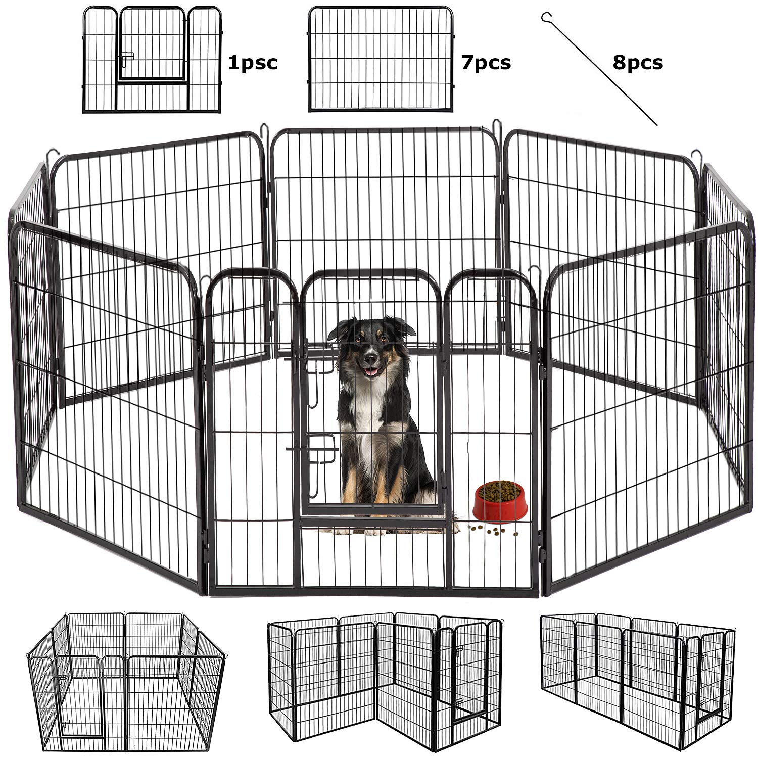 BestPet Dog Pen Extra Large Indoor Outdoor Dog Fence Playpen