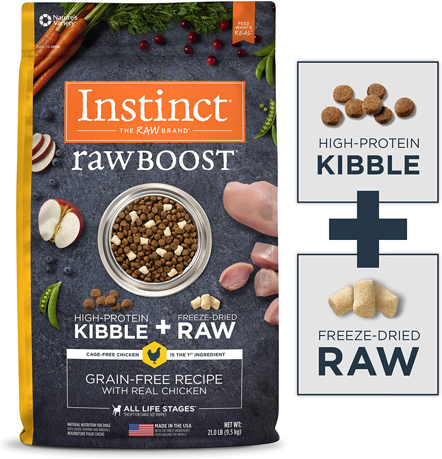 Instinct Raw Boost Natural Dry Dog Food, Chicken