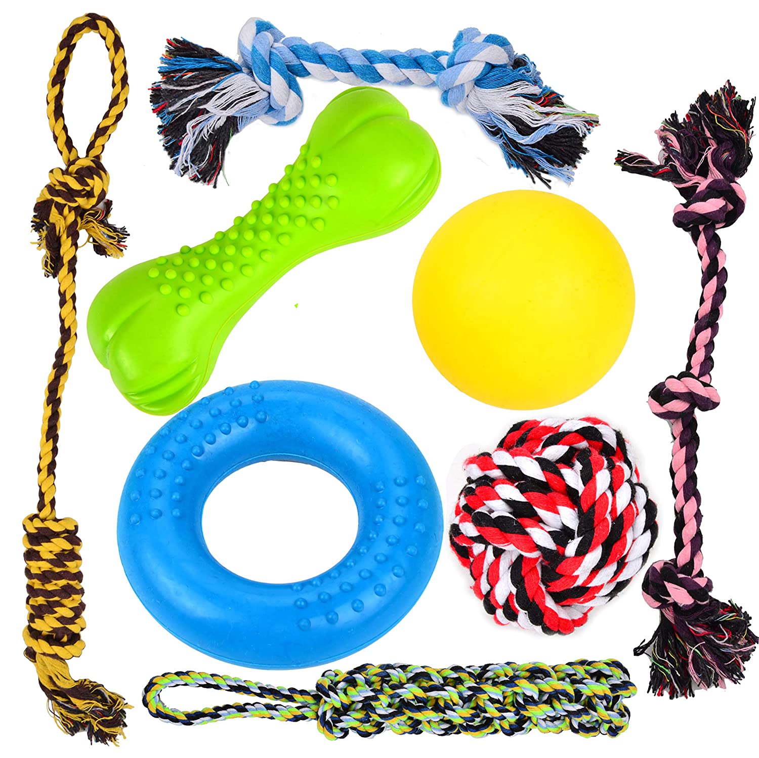 Youngever 8 Durable Dog Chew Toys