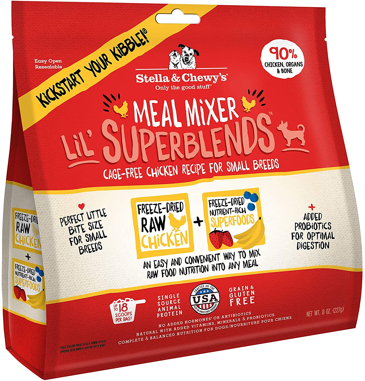 Stella & Chewy's Meal Mixer Lil' SuperBlends Small Breed, Chicken Recipe