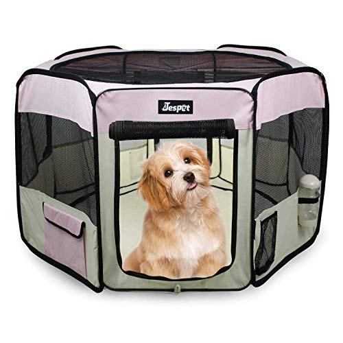 JESPET Portable Soft Dog Exercise Pen