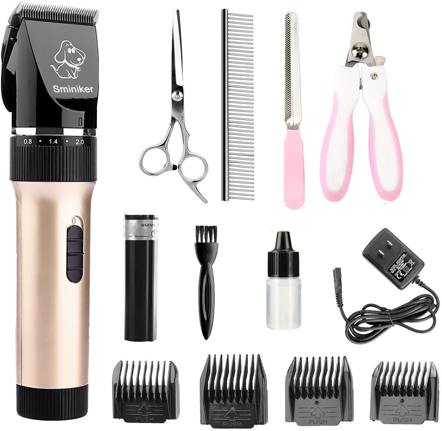 Sminiker Professional Cordless Pet Grooming Kit