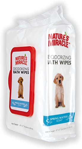 Nature's Miracle Spring Waters Deodorizing Dog Bath Wipes