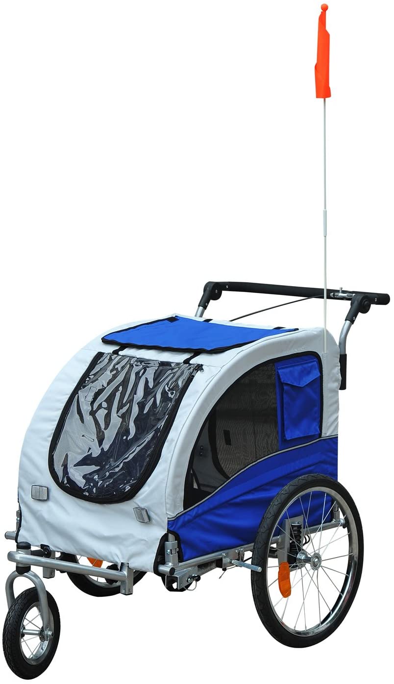 Aosom Elite II 2-in-1 Pet Dog Bike Trailer