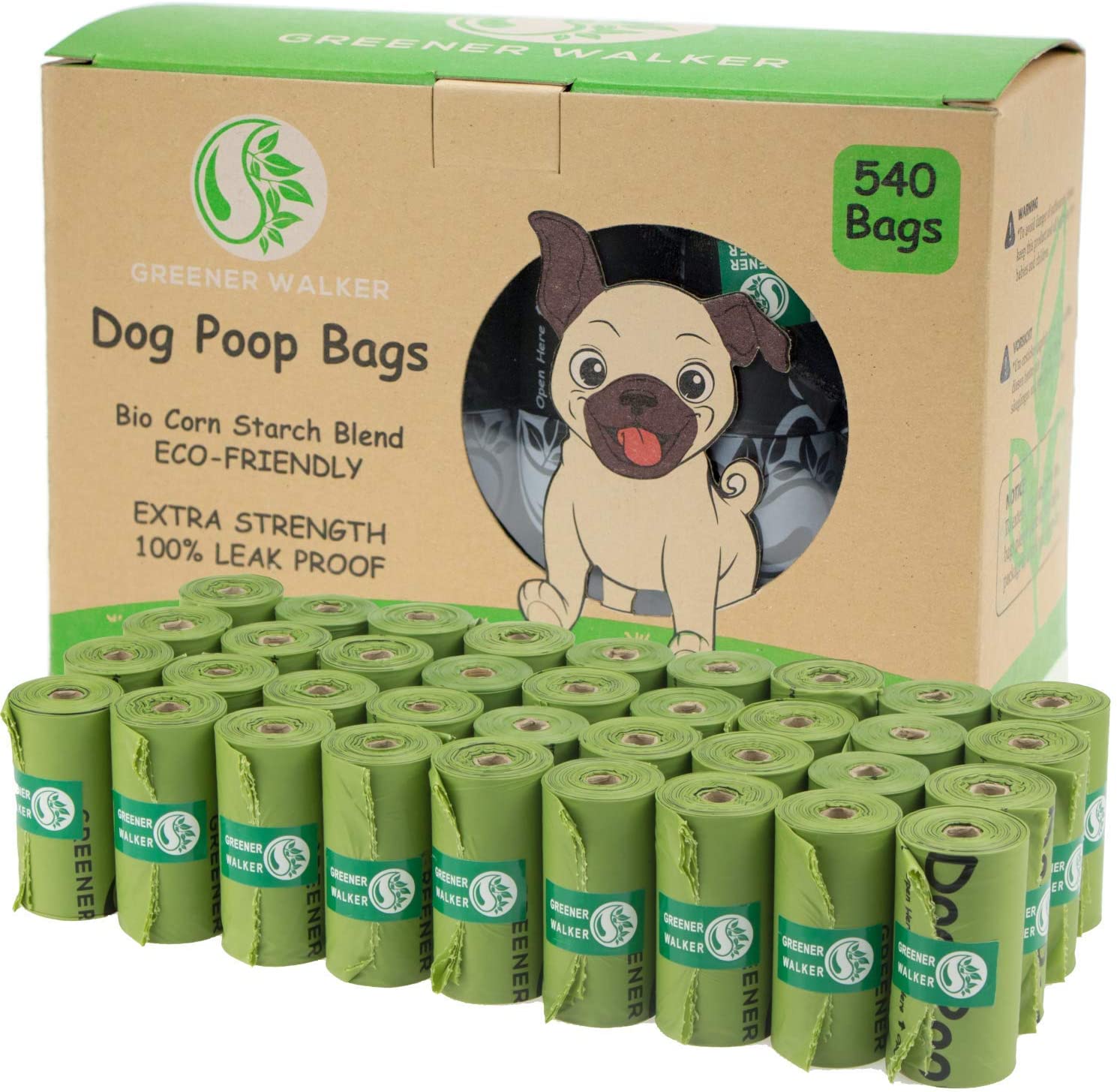 Greener Walker Poop Bags, 13’’ x 9’’