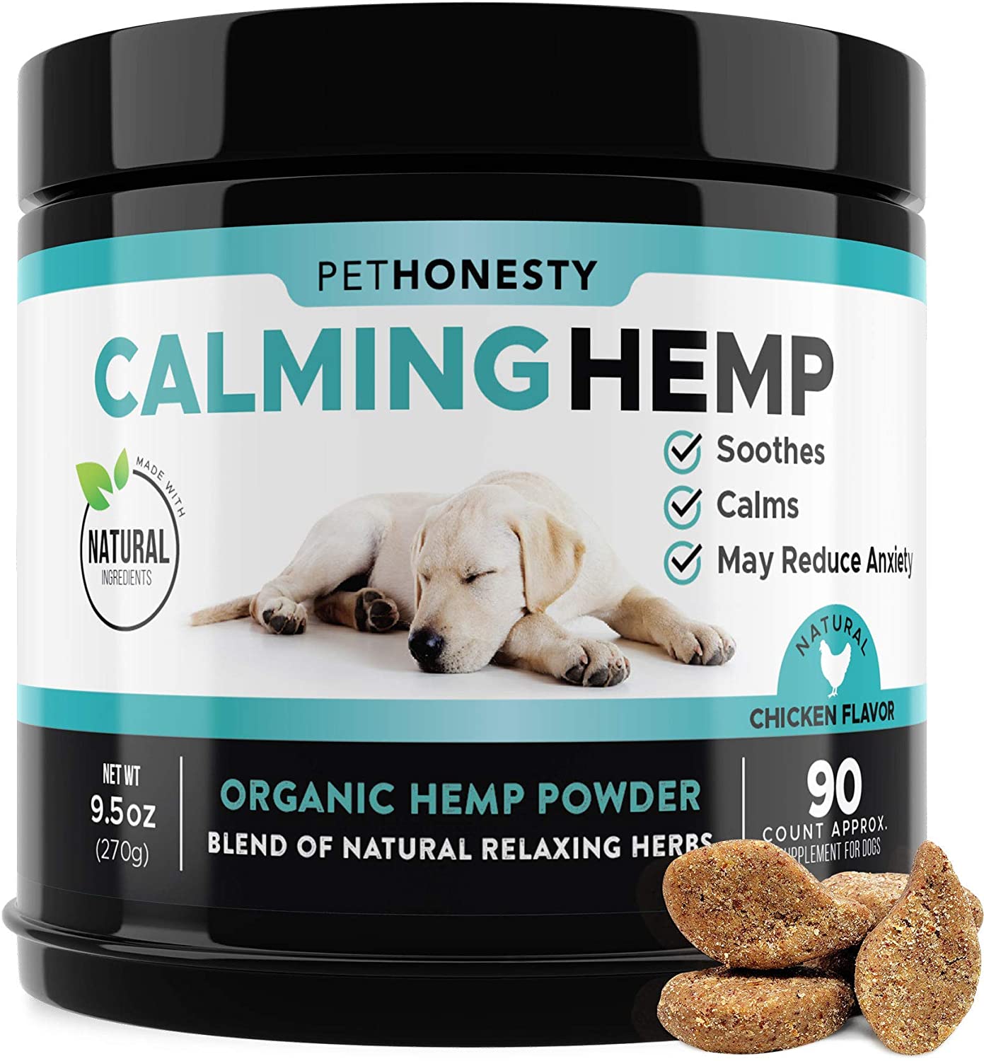 PetHonesty Hemp Calming Anxiety & Hyperactivity Soft Chews