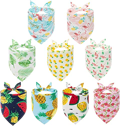 PAWCHIE Cute Dog Bandana 9 Pack