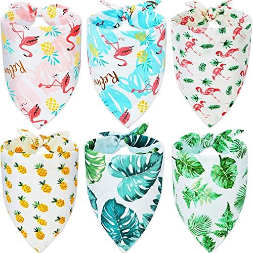 6 Pieces Dog Summer Bandana Hawaii Dog