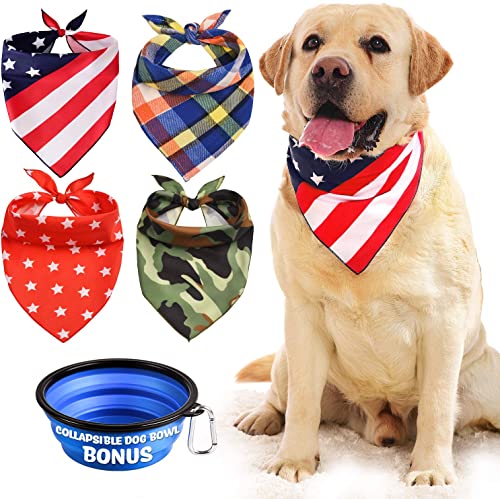 Dog Bandana, Bibs Scarf for Pet – 4Pcs