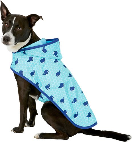 Frisco Whales Print Dog Raincoat