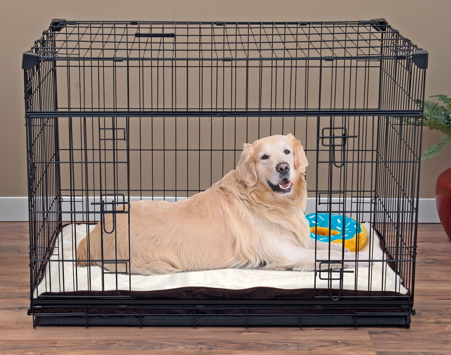 Lucky Dog Sliding Double Door Wire Dog Crate